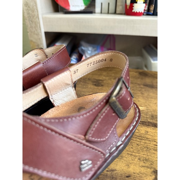 Finn Comfort Sandals Leather Brown‎ EU 37 US 7 Adjustable Strap Comfort - Picture 6 of 8